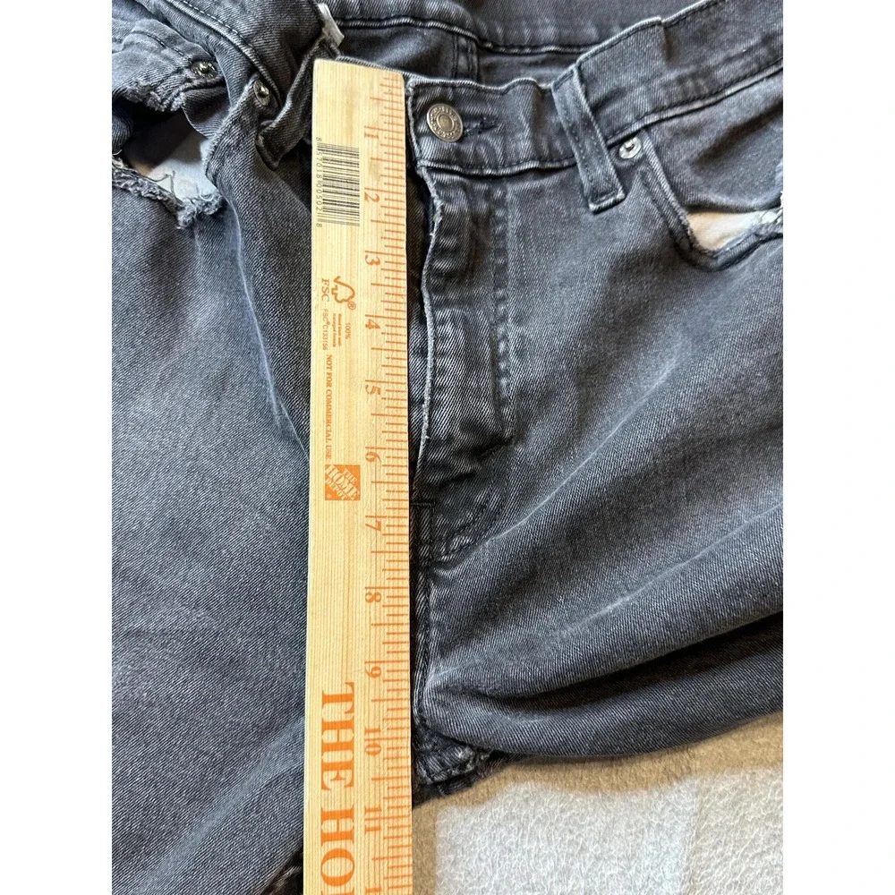 Levi's 512 Jeans Mens 31x29 Black Slim Taper Stretch Distressed‎ PC9 28833-0787